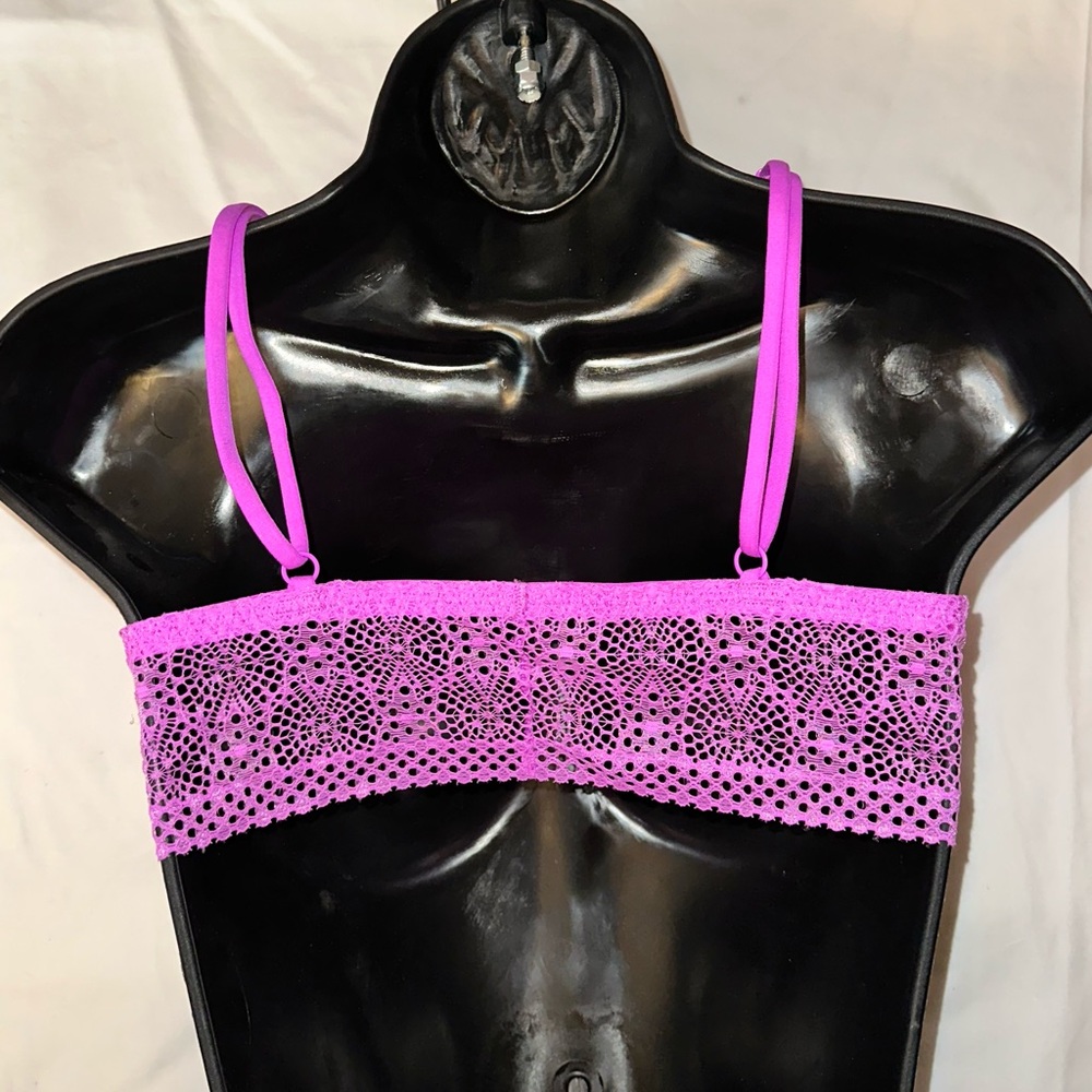 Victoria Secret Pink Lace Lined Bralette, L - Picture 2 of 6